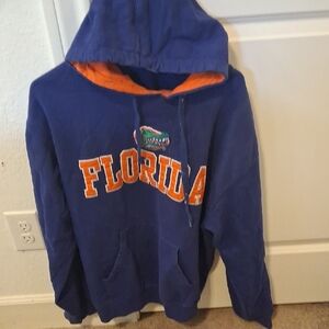Blue Florida Hoodie with Orange Accents